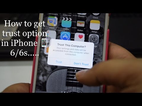 How to get trust option in iPhone while connecting with laptops/PC