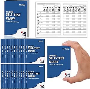 30 Pcs Diabetes Blood Pressure Log Book Daily 3x4 inch Glucose Journal Diabetes Self Test Diary 13 Weeks Blood Sugar Record Book at Each Meal(Before After) for Tracking Recording of Blood Pressure