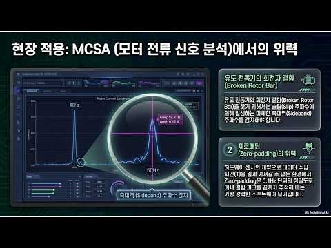 Zero-padding은 진짜 분해능을 늘리지 않고 보간만 한다. 오해 금지 아이티공간 전류 예지보전 전기화재 에너지절감 전력분석 SMART EOCR PMAT PQM FEMS