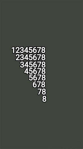 12345678 counting on disorder repeating#numbers