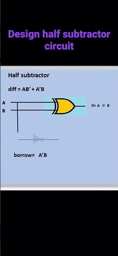 Half subtractor circuit