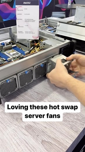 We’re digging these hot swap front mount server fans. #server #computer #tech #chenbro | StorageReview