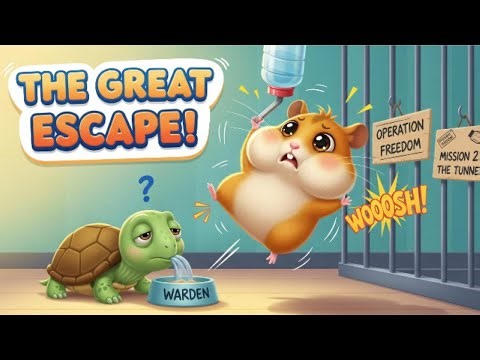 The Great Escape 🐹🐢 | Funny Hamster Cartoon for Kids | Pip & the Warden