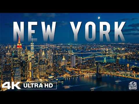 New York City 4K 🇺🇸 🌃 Neon Nights, Manhattan Views & The City That Never Sleeps | Video 4K UHD