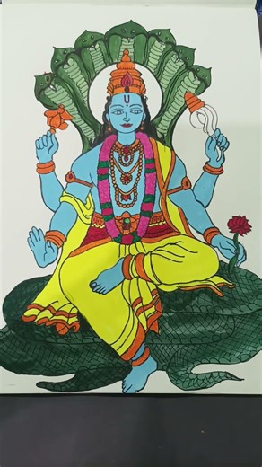 Lord vishnu 🙏🌸🙏 #viral#art#drawing#trending