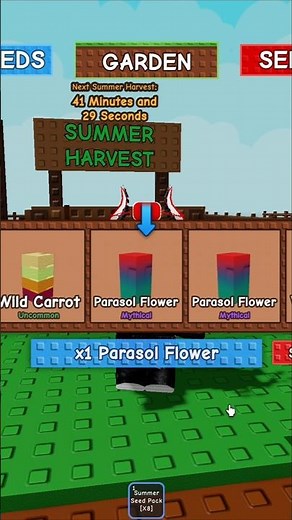 opening summer seed pack in grow a garden