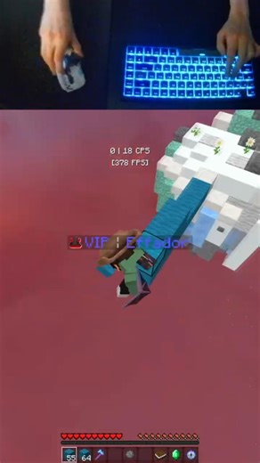 Speed Telly in F5 | Insane Bridging #shorts #minecraft #hypixel #bridging #bedwars #speedtelly #f5