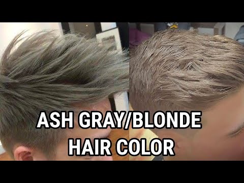 Ash Gray / Blonde Hair Color for Men Step by Step Procedure | How to achieve hair color