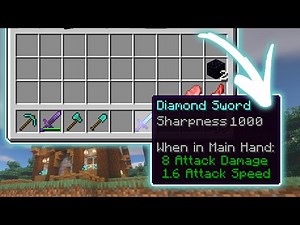 How To Get a Sharpness 1000 Sword Minecraft Multiplayer Server or Single Player 1.19 & 1.19.2