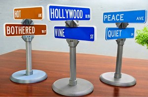 Custom Street Sign, Personalized Home Decor Gift, Family Name, Corporate Promotion, Teacher Desk, Centerpiece - Etsy