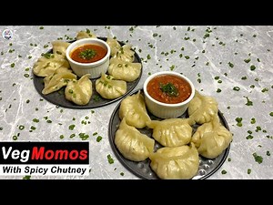 Street Style Veg Momos Recipe | Veg Momo & Red Spicy Chutney Recipe | Veg Steamed Momos Recipe | HP