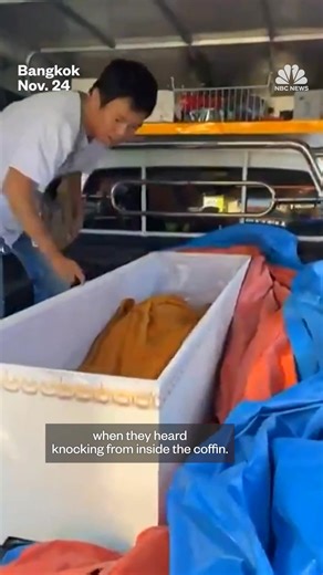 A woman in Thailand shocked temple staff when she started moving in her coffin after being brought in for cremation. | NBC News