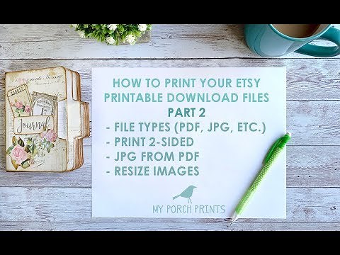 Part 2: File Types, Resizing, Etc., How To Print Etsy Digital Download Files