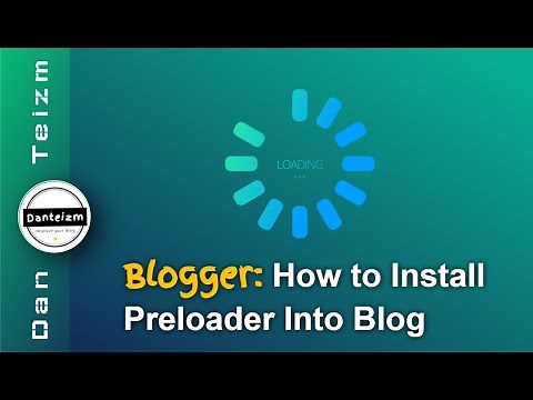 How to Add Preloader in Blogger | Animation widget