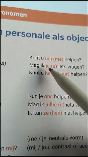 Studying Dutch Pronouns 🇳🇱 | Personal Pronouns (Me/Mij • Je/Jou • U)