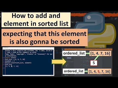 How to add an element in sorted list in Python expecting that this element is also gonna be sorted