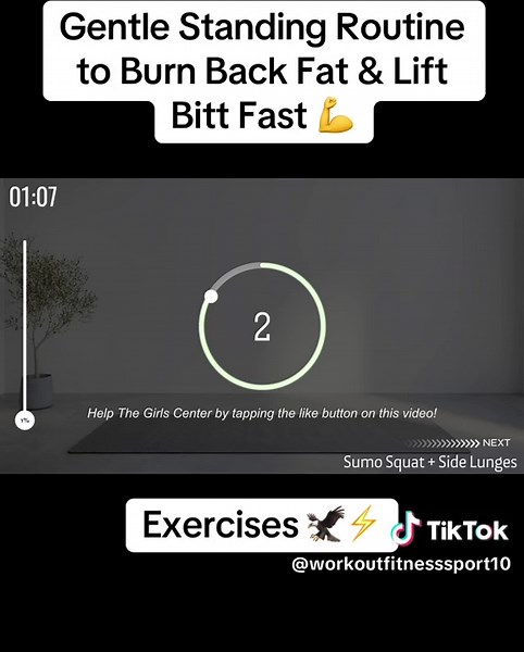 Gentle Standing Routine for Back Fat and Tone Muscles