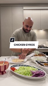Chicken Gyros Recipe with Yogurt Marinade and Air-Fried Chips