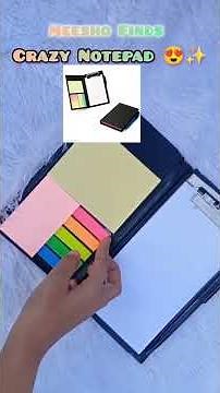 NotePad/Memo Book with Sticky Notes &Clip Holder with Pen #notepad #sticky #clips #unboxing #meesho