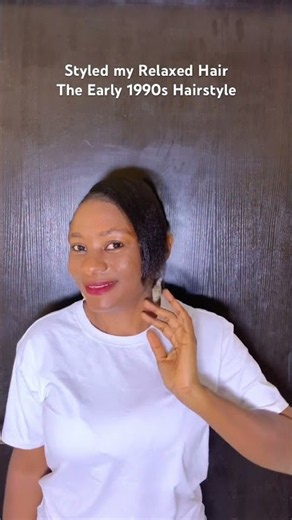 Styled My Relaxed Hair The Early 1990s Hairstyle