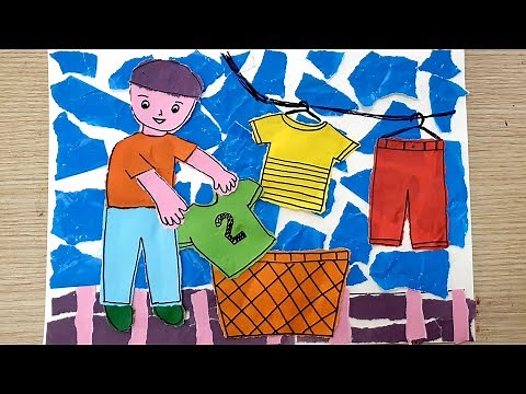 Tranh Xé Dán Giấy Màu | Mĩ Thuật 4| Chủ Đề: Gia Đình Vui Vẻ | ‪@hocvethatlavui‬