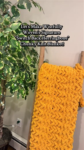 Beginner's Guide to Chunky Hand Knit Herringbone Blanket