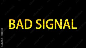 Abstract Digital Animation of Glitch and Noise. Bad Signal on the TV. Animation with Signal Interference. Television VFX. Defects, Errors, and Artifacts. 4K Loop Animation with Alpha Channel