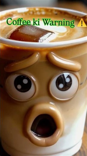 Coffee ki Warning ⚠️ 😂😂😜 Comedy video #coffee #aicomedyshorts #aianimation #talkingobjects #viral#ai