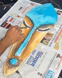 554K views · 2.8K reactions | Tribal Inspired cardboard mask _ Art and Recycling #art #recycling #trending #crafts | Deep's CRAFT | Facebook