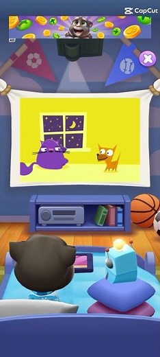 Talking Tom And Dot Watching El Perro Y El Gato Astronaut On HBO Latino