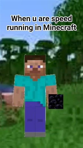 Speed running in ur own Minecraft world #shorts #speedrun #minecraft