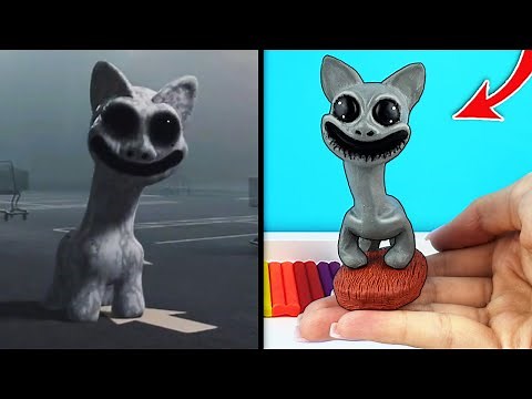 White Cartoon Cat with clay | Clay Kamilla Tutorial. *how to make*