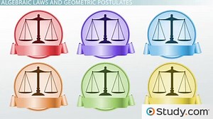 Algebraic Laws and Geometric Postulates - Video | Study.com