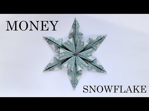 Great MONEY SNOWFLAKE | Decoration for Christmas | Modular Dollar Origami | Tutorial DIY by NProkuda
