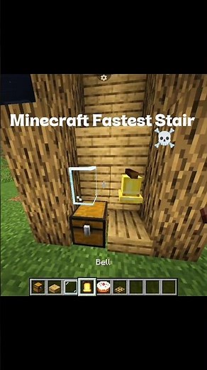 Minecraft FASTEST Stair Design You Need To Try! 💀 #shorts