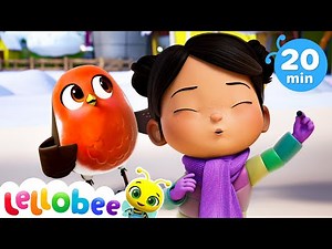 Little Robin - Kids Singalong | Lellobee City Farm | Songs and Cartoons | Best Videos for Babies