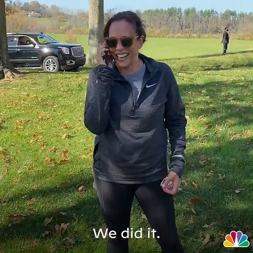 “We did it. We did it, Joe. You're going to be the next president of the United States,” said Sen. Kamala Harris to president-elect, Joe Biden in a phone call Saturday, minutes after their victory. 4.nbcla.com/a5SW2dk | NBC LA
