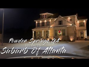 ✨🏡 4K Luxurious Neighborhood Drive | Powder Springs, GA | Evening POV | Stunning Christmas Lights 🎄🚗