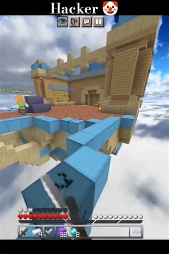 Hacker 🤡 #minecraft #bedwars #hacker