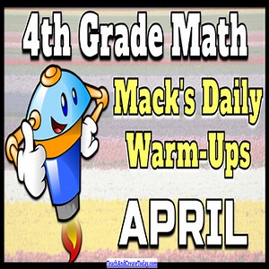 4th Grade Daily Math Warm Up Activity Morning Work April Spring Bell Ringers