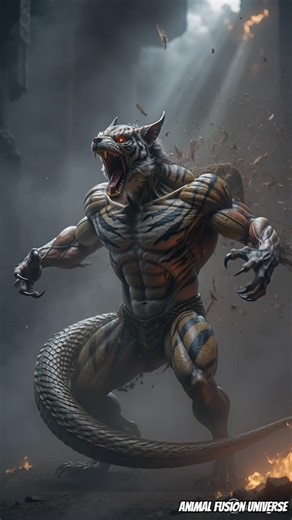 Demogorgon Transformation ( wolf + eagle + tiger ) , Hybrid animals