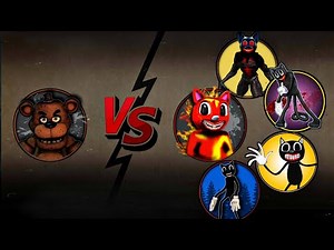Freddy Vs All 5 Cartoon Cat | Most Epic Video