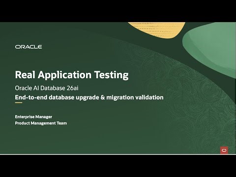 How to Use Oracle Real Application Testing for Oracle AI Database 26ai Upgrade