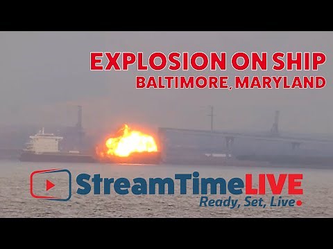 OFFICIAL FOOTAGE of EXPLOSION onboard W Sapphire Bulk Carrier Explosion - StreamTime LIVE