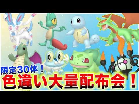 【ポケモンZA】限定30体！色違いポケモン大量配布会！！朝活モーニングルーティン配信！