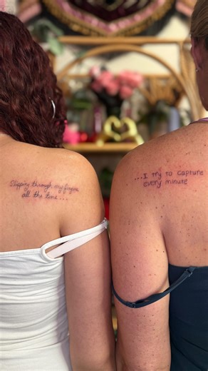 KATIE ♡ FLORIDA TATTOO ARTIST on Instagram: "Cute mother/daughter piece! ❤️❤️ - ⏳ BOOKING FOR FEBRUARY 📍Located at @heartinhandflorida 💌 Booking via DM or EMAIL"