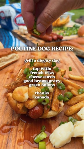 Poutine hot dog recipe for Canadian Thanksgiving