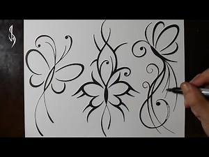 How to Draw Butterfly Tattoo Designs