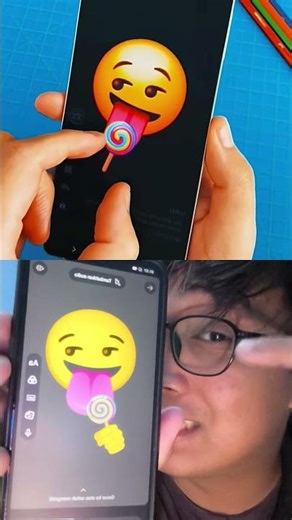 LOLIPOP EMOJI ART #hack #tutorial