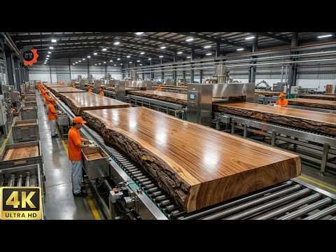 Inside a Modern Wood Factory | How Raw Timber Becomes Woodworking Art & DIY Wood Materials